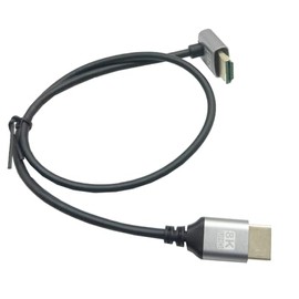 Seadream 8K Angle HDMI Cable 1.64 ft (90 Degree HDMI Cable) with 8K @120Hz, 4K @240Hz and HDR Support,48Gbps High Speed (Down Angle)