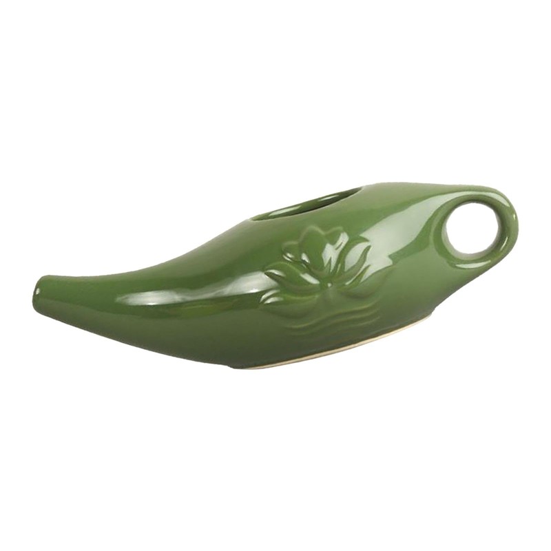 TENOL Ceramic Neti Pot Sinus Rinse Pot 250ml Travel Comfortable