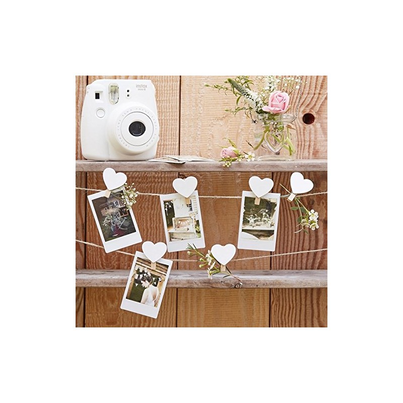 Ginger Ray White Twine and Hearts Photo Wedding Bunting 5