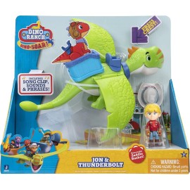 Dino Ranch Jon and Thunderbolt - 3-Inch Jon Figure with 12-Inch Flying Dino