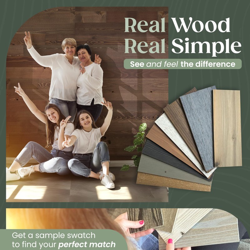 TIMBERCHiC 100% Reclaimed Wood Wall Planks - Made in USA