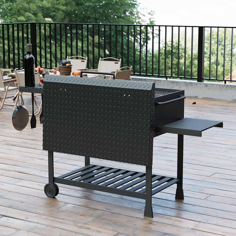 HECASA Black Outdoor 36” Griddle Grill Hard Cover Lid with
