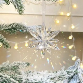 12 Pzas Adornos Cristal Para Árbol De Navidad