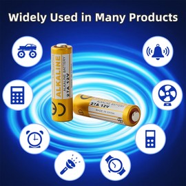Soyasi 12 Pack A27 27A 12V Alkaline Battery, Long Lasting Batteries for Garage Door Openers, Remote Controls, Toys, and Calculators