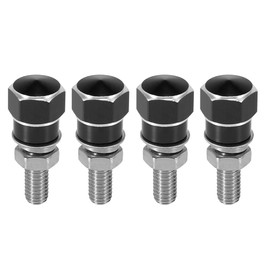 Motoforti 4pcs Universal Motorcycle License Plate Frame Bolts Screws Black