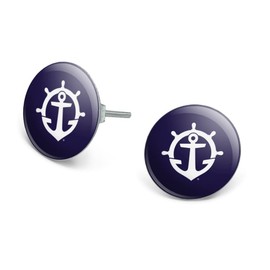 University of Portland Pilots Logo Novelty Silver Plated Stud Earrings
