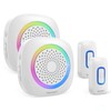 TECKNET Wireless Doorbell, 2 Transmitters 2 Receivers Door Bell Battery
