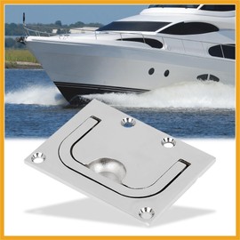 Partuto 76x57mm Boat Floor Locker Hatch Lift Flush Ring Pull Handle Replacement