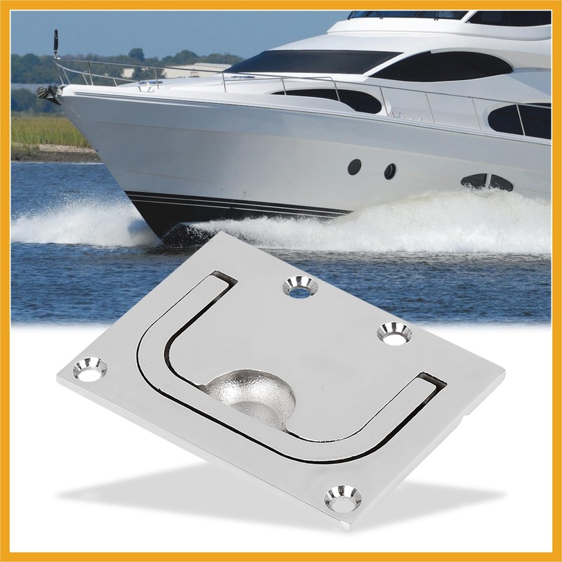 Partuto 76x57mm Boat Floor Locker Hatch Lift Flush Ring Pull