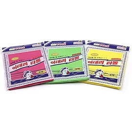 12 paños de baño exfoliantes asiáticos – rojo, verde y amarillo