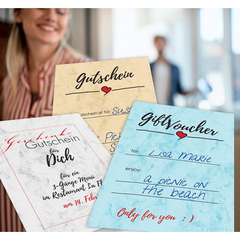 Sigel DP261 Marbled Writing Paper A4 blue, 90 gsm (100