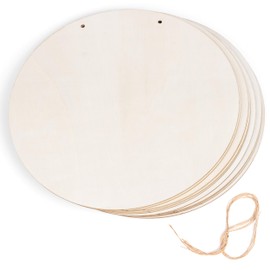 Coadura 12 Inch Wood Circles for Crafts,10 Pcs Unfinished Wood Rounds for Crafts,3 Inch Wood Discs for Crafts Wood Slices Tags for DIY Crafts,Door Hanger, Wood Burning, Painting(10PCS)