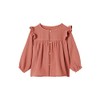Vertbaudet Girls Baby Flounce Blouse, antique pink