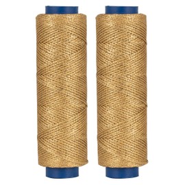 Shelver Waxed Gold Thread for Crafting, 1mm Waxed Cord for Jewellery Making, Gold String for Baubles, Ornaments, Gift Tags, 200 metres