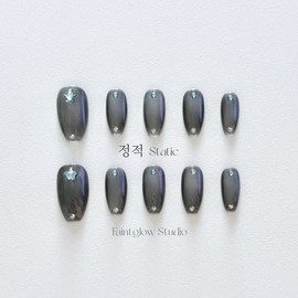 [Static] Handmade nail tips - Oval / [정적 Static] 수제네일팁 - 오벌