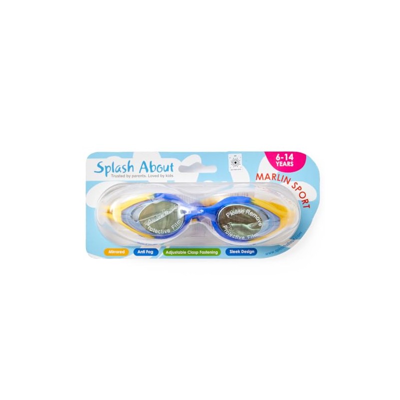 Splash About Kids Goggles Marlin Sport, Yellow/Blue