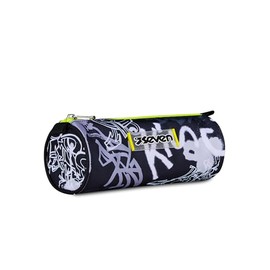 Seven School Pencil Case Grey Accessories Backpack Primary and Middle Schools Kids Grey Modern