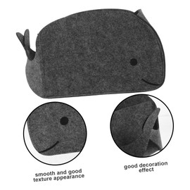 KOMBIUDA 3 Pcs Sundries Basket Felt Toy Storage Bin Adorable Easy to Fold for Home Organization