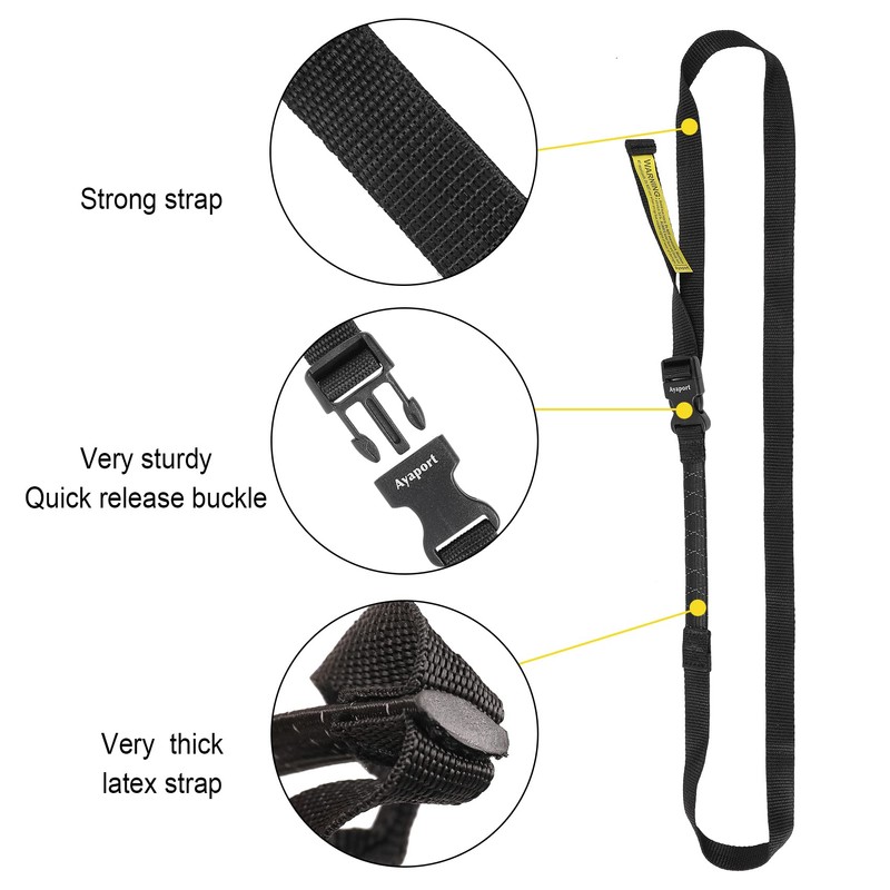 Ayaport Utility Straps with Buckle Quick-Release Adjustable Nylon Straps Black