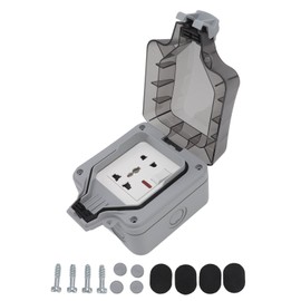 Outdoor IP66 Waterproof Socket Box 16A Weatherproof Outdoor Switch Socket for Balcony Garden Lawn  Standard