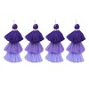 Konmay Bulk 20pcs Tri-Layered Tassels with Hanging Loop for Jewelry