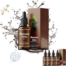 4 piezas Aceite de Batana de 30ml, Veganic Aceite para el Cabello, Aceite Romero, Batana Oil for Hair Growth, Nutre el Cuero Cabelludo, Reduce las Puntas Abiertas y Mejora Textura del Cabello