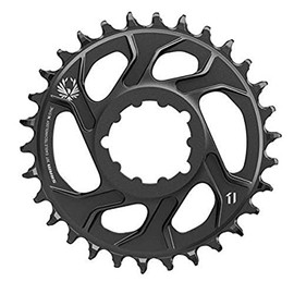 Sram Unisex's Eagle X-Sync 34T Direct Mount Off-Set Aluminium 12-Speed Chain Ring-Black, 6 mm, Alum