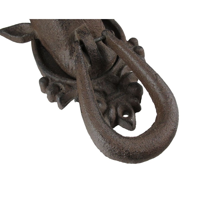 Antiqued Finish 8 Point Buck Deer Door Knocker