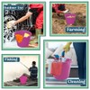 (Set of 3) Pink Plastic Builders Bucket 3 Gallon 14