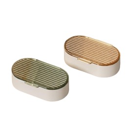 Eabdice Pack of 2 soap dishes, travel soap box, soap dish with drip tray for easy cleaning, keep the soap dry and clean, suitable for bathroom, kitchen, shower counter