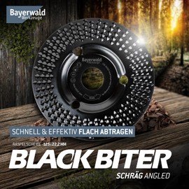 Bayerwald “Black Biter” Rasp Shaping Disc | For Fast, Rough Grinding of Wood and Engineered Wood | For Angle Grinders