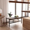 Dranixly Shoe Rack,2-Tier Bamboo Stackable Shelf Storage Organizer for Entryway,