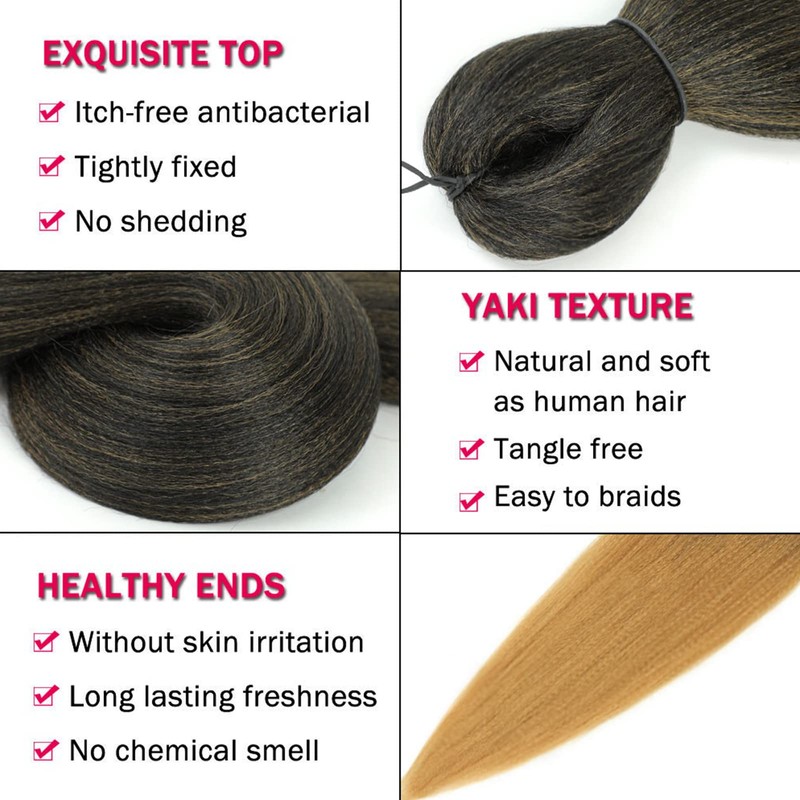 Alrence Pre Stretched Braiding Hair Long Braid 30 Inch 8