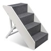 Arf Pets Wood Dog Stairs, 4 Levels Height Adjustment Wide