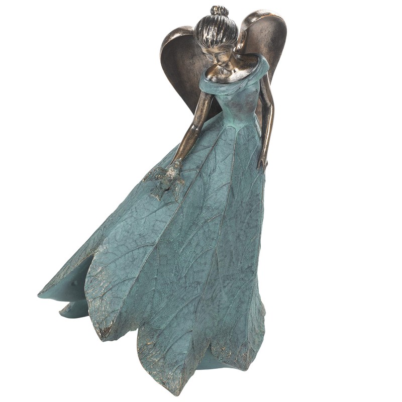 Roman 15839 Angel Bird Statue, 19.75-inch Height, Multicolor