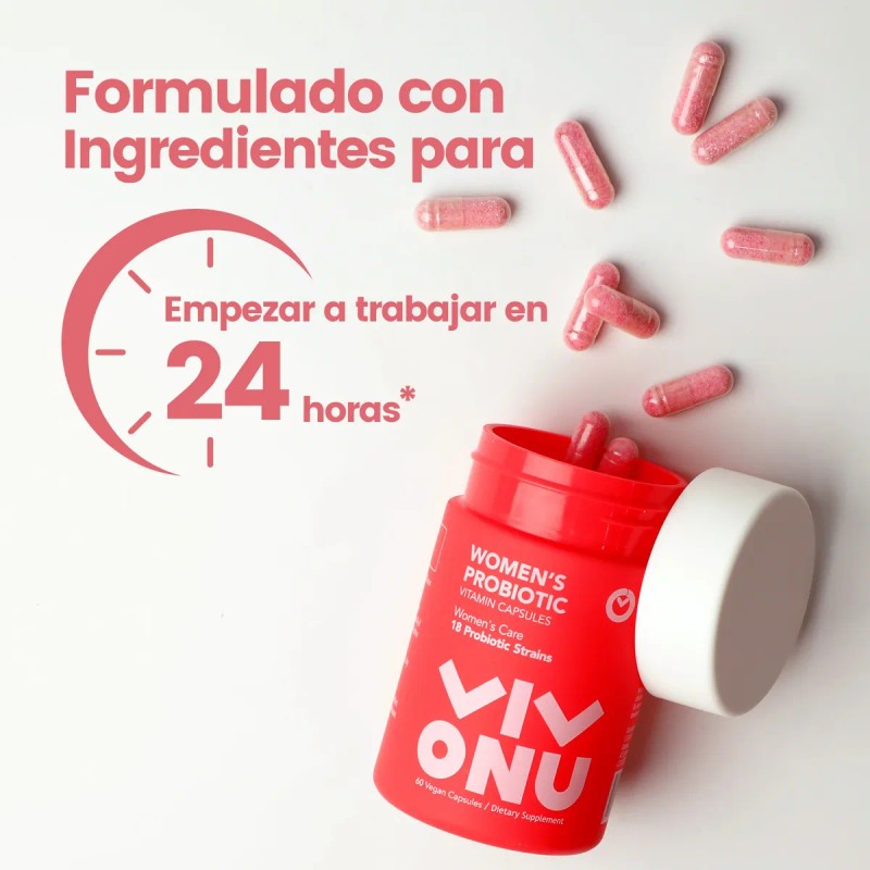 Vivonu Probióticos Mujer 60 Billion,18 Cepas,60 Cápsulas