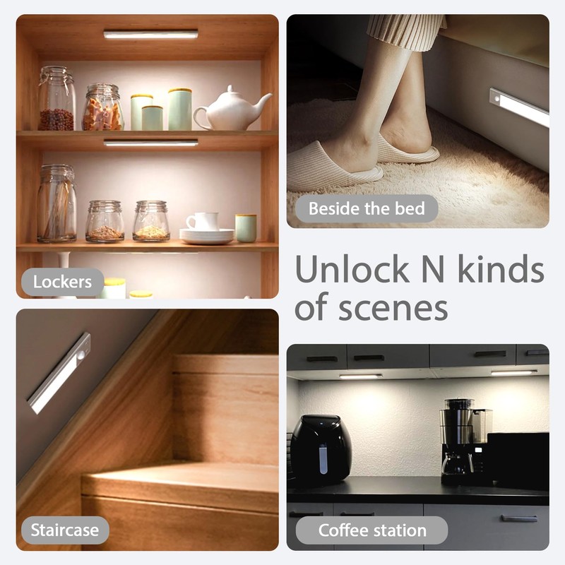 NXPUXP Pack of 2 LED Cabinet Lighting, Kitchen LED Light
