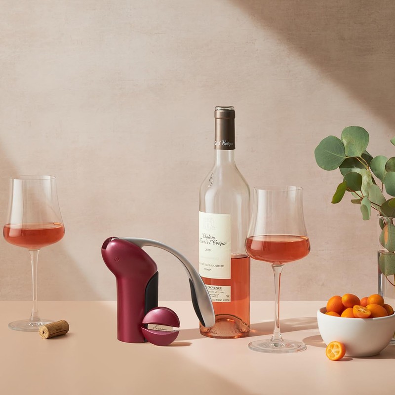 Rabbit Vertical Corkscrew Wine Opener, Easy One-Pull Design with Foil