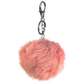 XXL Keyring Bag Pendant Fur Pompom Fur Pompom Fur Pompom Fur Pompom, antique pink