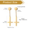 OIDEA Mens Inverted Cross Earrings: Stainless Steel Non Pierced Magnetic