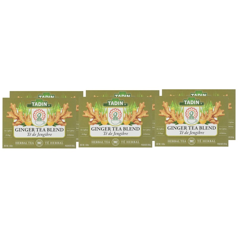 Tadin Herb and Tea Caffeine Free Ginger Root, 24 Count