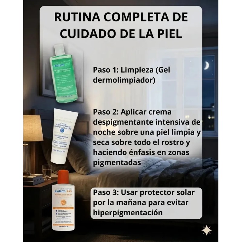 Exderm White Crema Despigmentante Intensiva Noche 30ML Todo Tipo de
