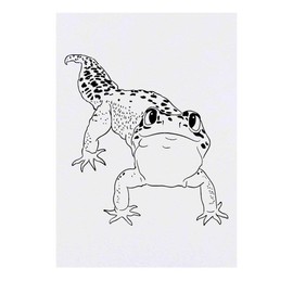 'Happy Leopard Gecko' Temporary Tattoo - Water Resistant, Skin-Safe, Non-Toxic Transfer (TO00028230)