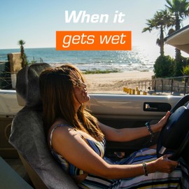 Upgrade4cars Terry Cloth Car Seat Cover Universal in Grey | Anti Sweat Towel Seat Protector perfect for Summer & Sport