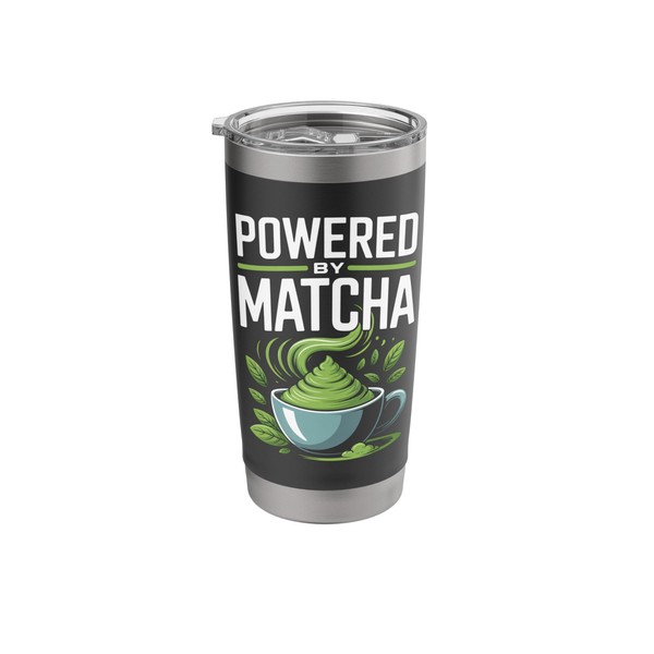 Powered By Matcha Enthusiastic Energy Stainless Steel Insulated Tumbler