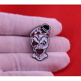Terrifier Art the Clown enamel pin bloody horror pin slasher film brooch Decoration Pin Jewelry Accessories Gift, Metal, no gemstone