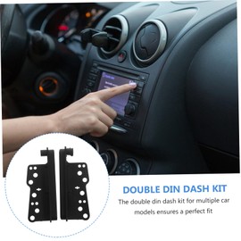 KICHOUSE 2pcs Double Din Dash Kit Stereo Bezel Installation Accessory Car Audio Trim Bracket for Great Wall and Easy Install Durable Design for Enhanced Vehicle Audio Experience