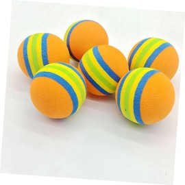 Abaodam 12Pcs Colorful Eva Balls Funny Stripe Pattern Training Balls for Cats Indoor Play Exercise Lightweight Durable Design for Pets Styles