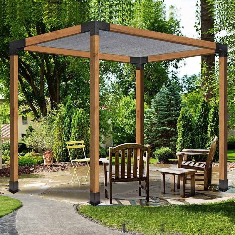 Grehitk Pergola Kit, Pergola Brackets 3-Way Right Angle Corner Bracket