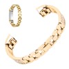 Stainless Steel Bracelet Women Inlay Rhinestones Wristband Wrist Decoration for